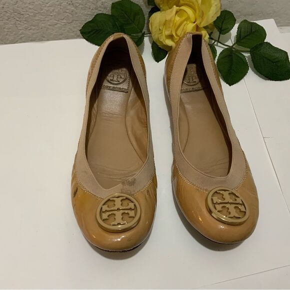 Tory Burch Caroline Patent Ballet Flats 8M - Picture 1 of 11